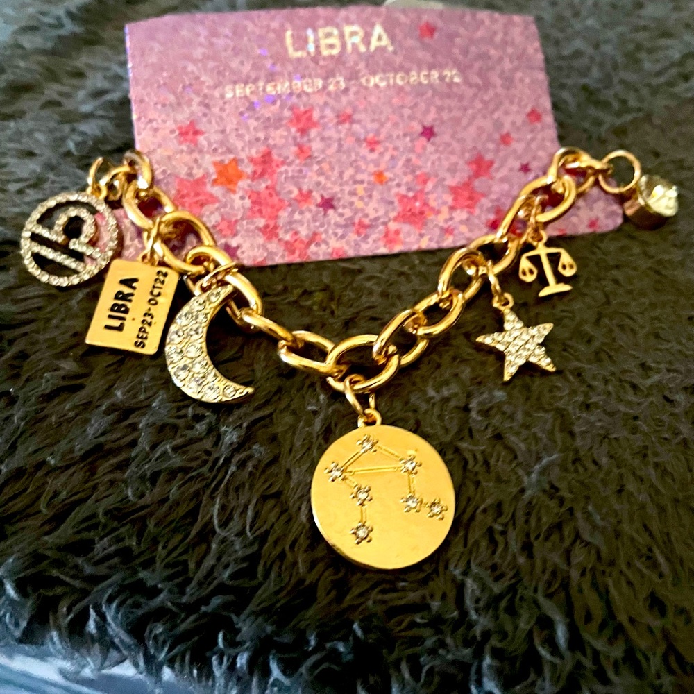 Libra Zodiac Charm Bracelet